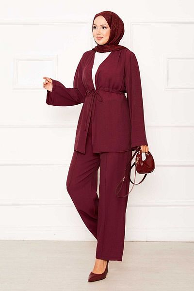 EBRUTESETTÜR Kimono Double Set with Tunnel Belt