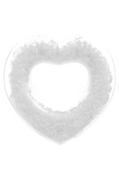 Fun Moment Transparent Inflatable Heart Shaped Swim Ring 90cm