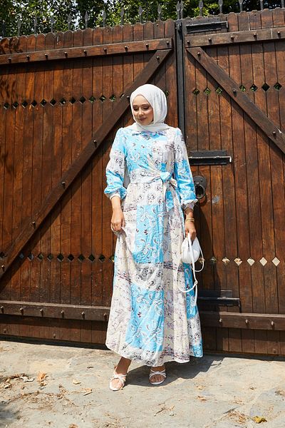 EBRUTESETTÜR Side Tie Shirt Collar Dress