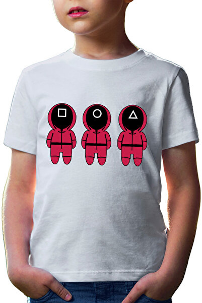 OEM Tricou copii Squid Game Chibi Concelor Testers Strategy