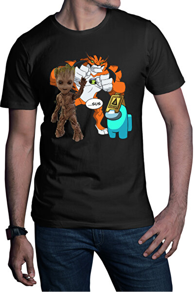 OEM Tricou barbati Baby Groot Ben 10 Huge Cat Among Us Sus