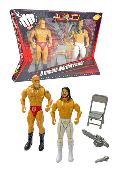 WWE مجموعة ألعاب مجسمات شخصية البطل القتالي القوي من Ultimate Warrior مع الملحقات