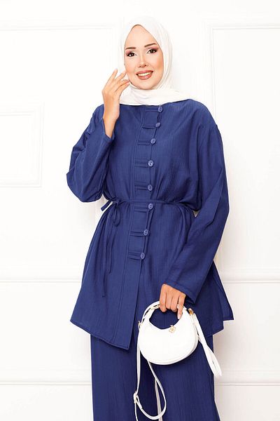 EBRUTESETTÜR Front Brit Detailed Waistband Double Set with Lace-Up