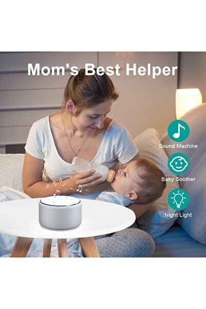 AMYMAT Dispozitiv Sunete Albe, Aparat de Sunete Linistitoare Bebelusi white noise, AMYMAT®, 34 sunete, pen