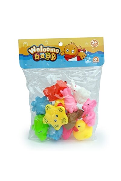 WELCOME Set 12 zornăitoare din plastic pentru bebeluși, 20x24 cm