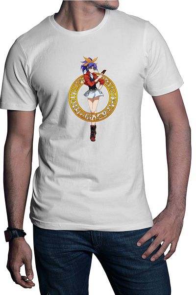OEM Men's T-shirt Yu Gi Oh Anime Serena Magic Girl Player