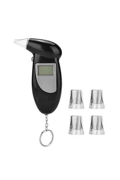 Tovbmup Professional Alcohol Tester Tovbmup, High Sensitivity, Keychain Design, LCD, with 5 Mouthpieces