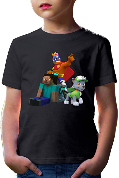 OEM Tricou copii Brawl Stars Player Minecraft Diamond Cube Paw Patrol Rocky