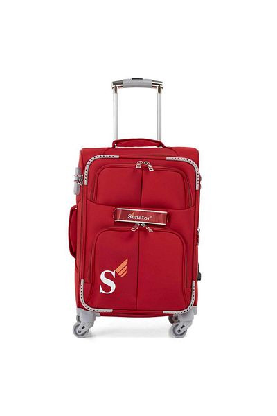 Senator Soft Side Luggage Lightweight Suitcase Spinner Expandable Luggage For Travel Ll003 (RED)