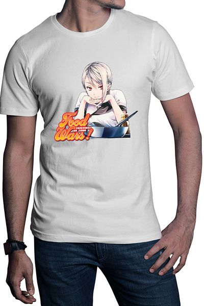 OEM Men's T-shirt Food Wars Alice Cooking Pan Animeeater