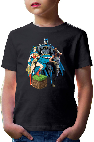 OEM Tricou copii Wonder Woman Minecraft Grass Cube Batman Fortnite Dance