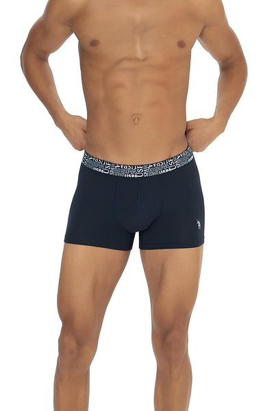 U.S. Polo Assn. Ανδρικό Σετ Μπόξερ 3 τεμαχίων - Βαμβακερά εσώρουχα σε μπλε ναυτικό Indigo και γκρι χρώμα