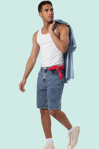 PayBuy Men's Baggy Fit Denim Shorts Cotton Must-Have for Casual Combinations Weekend Summer Months