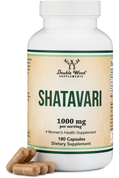 DOUBLE WOOD Organic Shatavari Asparagus Caps 1,000mg 180 Caps Balance and Prolactin