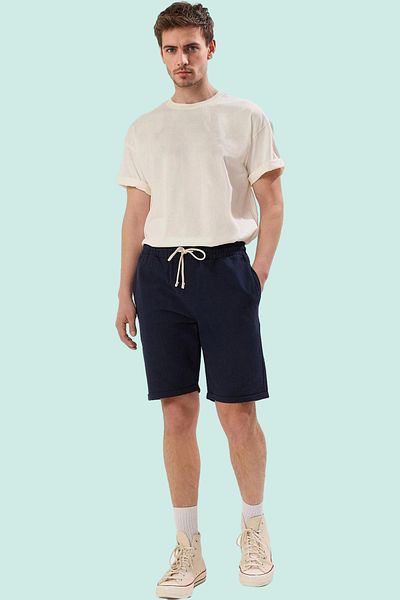 PayBuy Men's Linen-Look Cotton Shorts Comfortable Fit Daily Use Indispensable for Weekend Summer
