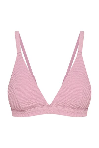 Bloovii Bikini Top Triangle Bralette Textured Crash Fabric V-Cut Decollete | Sunnyday