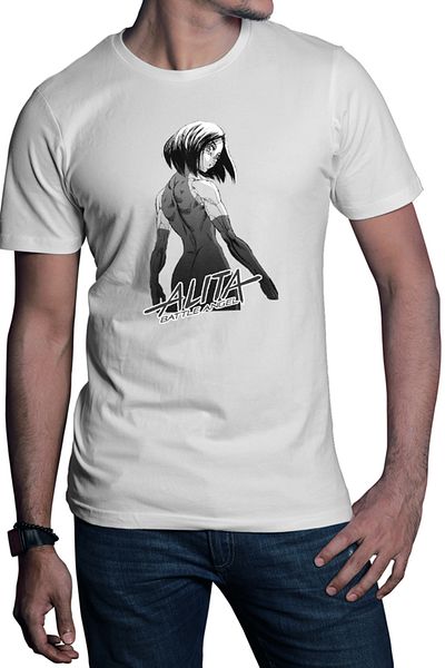 OEM Men's T-shirt Battle Angel Alita Gally Weapon Mecha Otaku