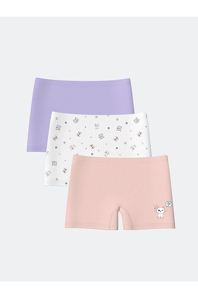 LC Waikiki Boxeri pentru fete cu imprimeu pisici sezon nou 3 piese - S5DJ66Z4