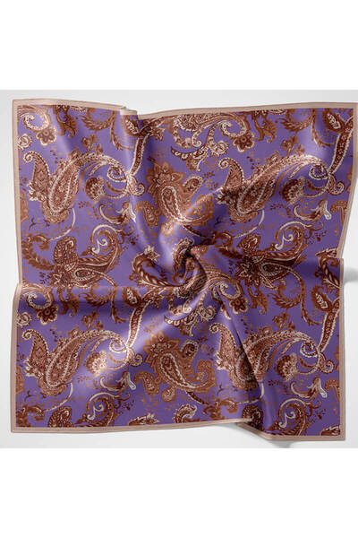 PİRAMİT Naturel Desenli Eşarp