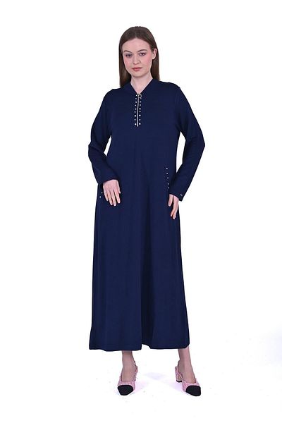 Invee Stoned Dress Dark Blue