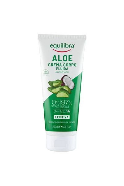 Equilibra Lotiune Corp Aloe, Pentru Piele Netedă, Hidratată, Catifelată, 97% Ingrediente Naturale, 200 ml