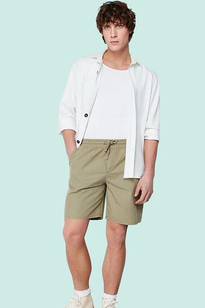 PayBuy Men's Shorts Bermuda Cotton Lace-Up Comfortable Casual Style Weekend Summer Indispensable
