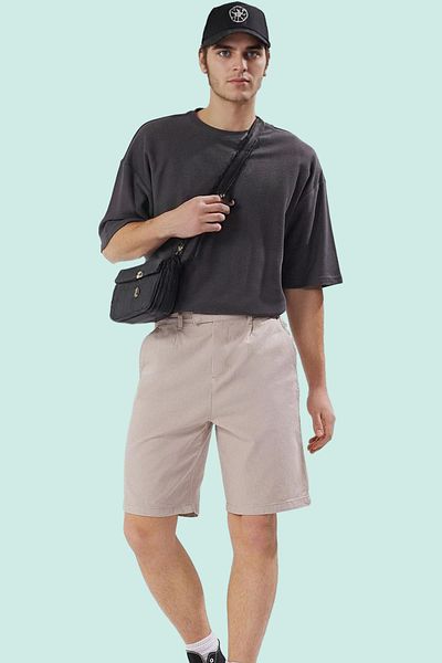 PayBuy Men's Regular Fit Gabardine Shorts Cotton Indispensable for Daily Use Weekend Summer Months