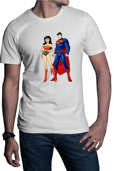 OEM Tricou barbati Superman Wonder Woman Superwoman Girl Power