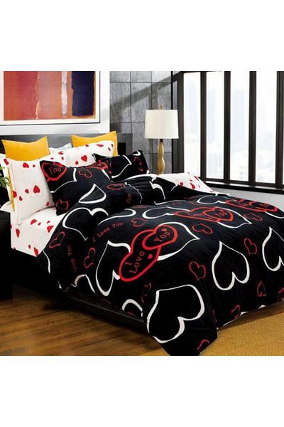 Pucioasa Cocolino Bed Linen - Love You Black