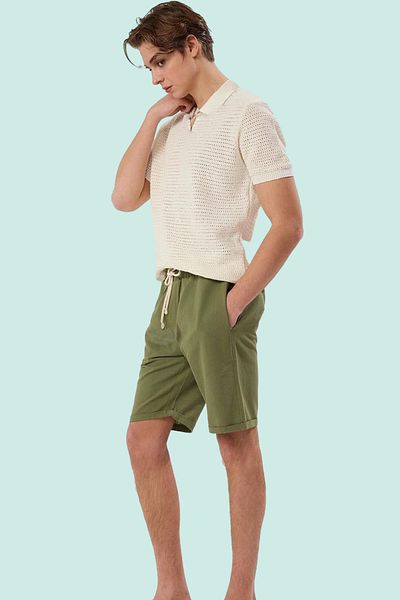 PayBuy Men's Linen-Look Cotton Shorts Comfortable Fit Daily Use Indispensable for Weekend Summer