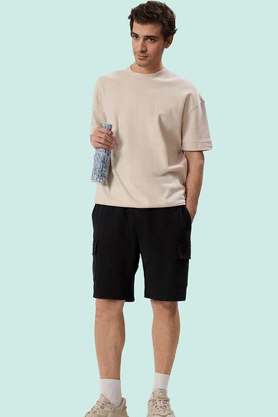 PayBuy Men's Wide Leg Shorts Applique Detail Casual Everyday Style Weekend Summer Essential