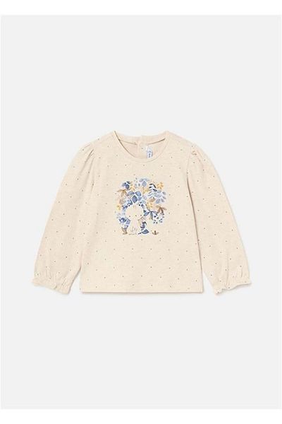 MAYORAL Baby Girl Long Sleeve Sweatshirt - Cream