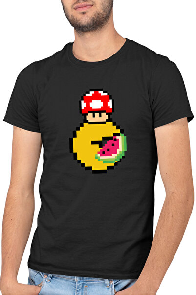 OEM Tricou barbati Pac Man Mario Minecraft Watermalon Slice