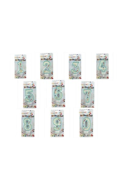 OEM Set 10 lumânări aniversare în forme de numere, 7x14 cm