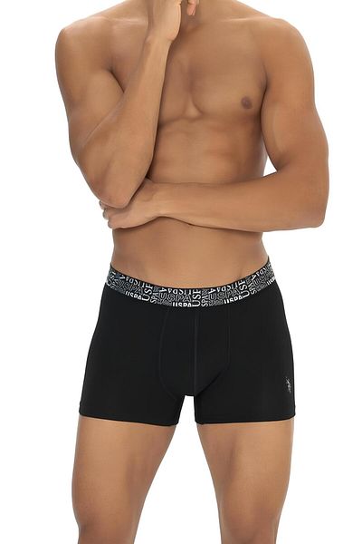 U.S. Polo Assn. Ανδρικό Σετ Μπόξερ 3 τμχ - Μαύρο Navy και Γκρι Χρώμα Βαμβακερά Εσώρουχα