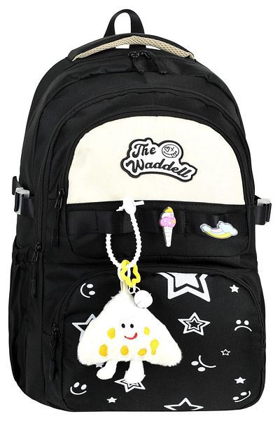 Çanta Trend Rucsac casual din twill rezistent la apă cu compartiment pentru laptop și rucsac de școală de jucărie de pluș