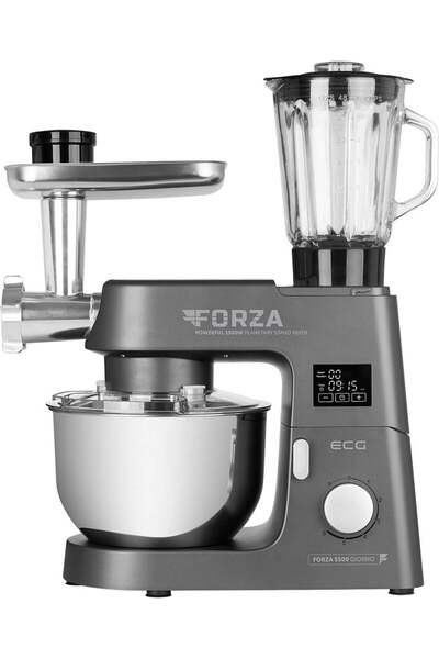 ECG FORZA 5500 Giorno Scuro food processor, 1500 W, 6.5 liters, LCD, planetary mixing system