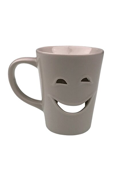 OEM Candela din ceramica, model cana, 8x10cm, gri