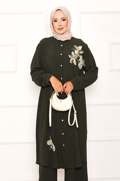 EBRUTESETTÜR Flower Detailed Buttoned Double Suit