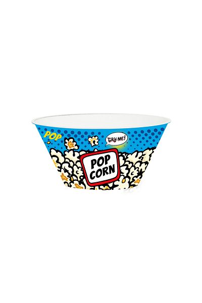 Herevin 750ml Blue Popcorn Printed Snack Bowl – Polypropylene (PP) Durable & Lightweight Bowl