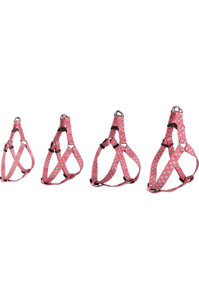 Flamingo Pink-Green Triangle Sue Dog Collar - 30-40x1 Cm