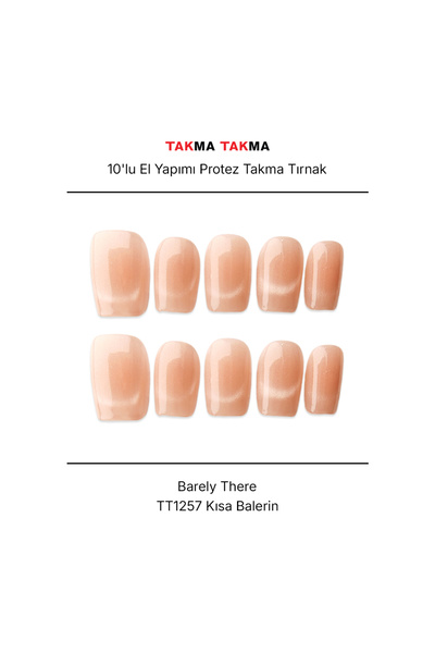 Takma Takma L Beden 10'lu Ten Rengi Kısa Balerin TT1257 Tekrar Kullanılabilir...