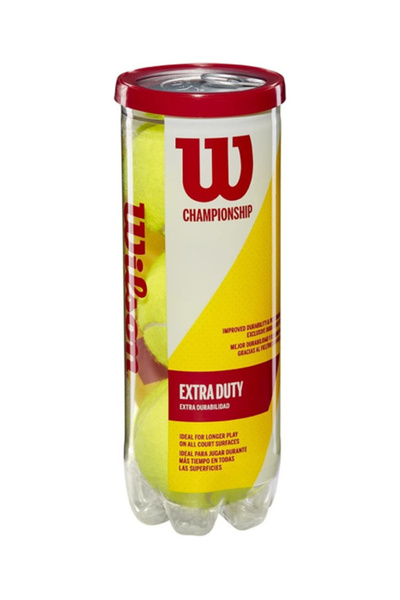 Wilson كرة تنس من اللباد المتين من Championship Extra Duty مكونة من 3 قطع