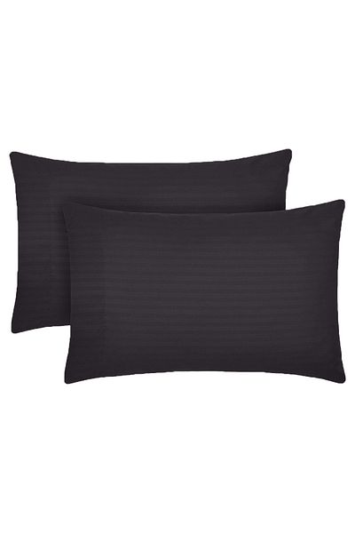 Five Store Set of 2 damask pillowcases, density 130 g/sqm, Black, 70/70cm