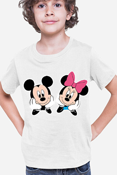 OEM Μίκυ Μάους Μίνι Ζευγάρι Αγάπη Χαριτωμένο Παιδικό T-shirt