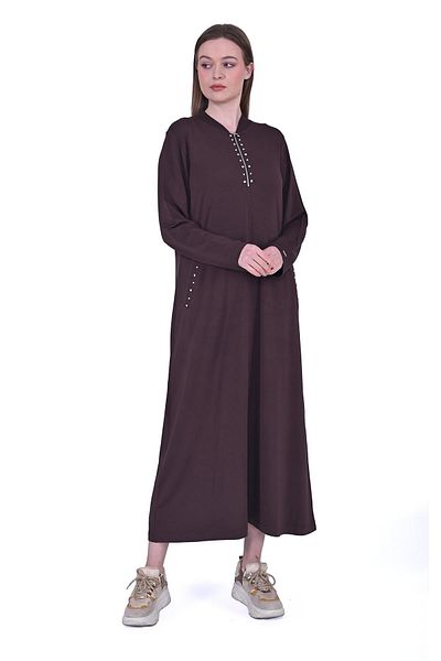 Invee Stoned Dress Brown