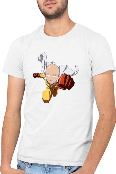 OEM Men's T-shirt One-Punch Man Fly Costume Exercise Music