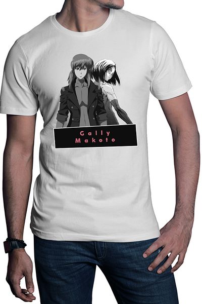 OEM Men's T-shirt Battle Angel Alita Gally Makoto Tech Anime