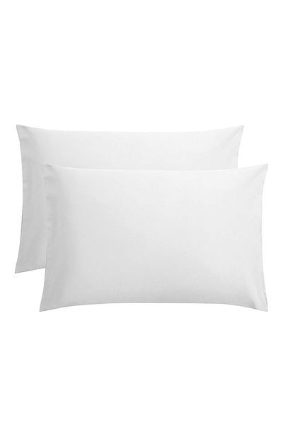 Five Store Set 2 huse perna din bumbac ranforce 100%, densitate 120 g/mp, Alb, 40/40cm