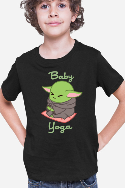 OEM Tricou copii Baby Yoda Meditate Morning Stress